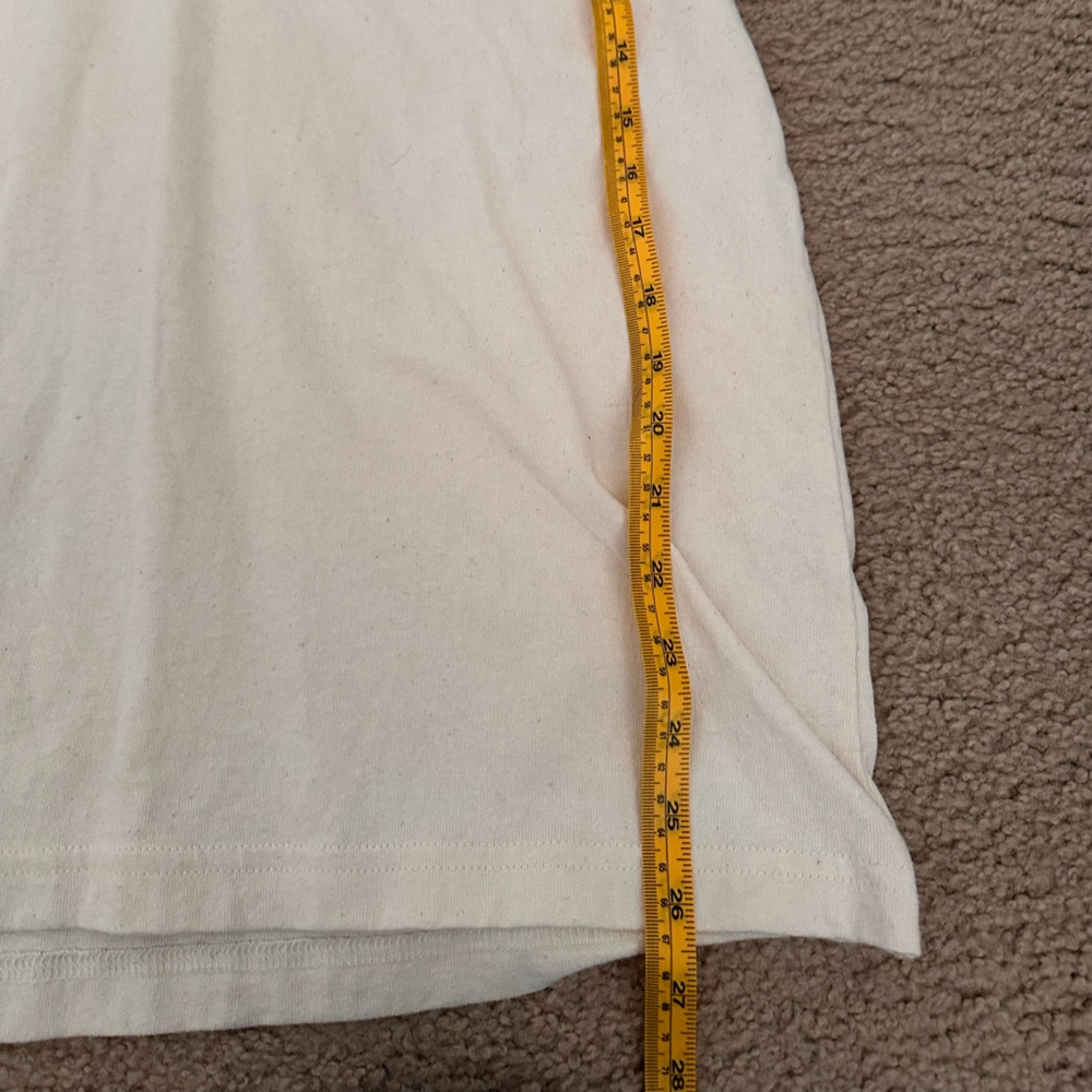 Tracksmith Cream Tee with Navy Logo - Picture 2 of 4